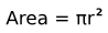 formula for area of a circle